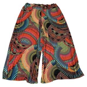 Coco Bianco Women's Suit Trousers 3X  Polyester with Spandex‎ Geometric Pants